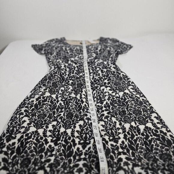 J Crew Damask Print Dress Black Size 0 - Picture 5 of 6